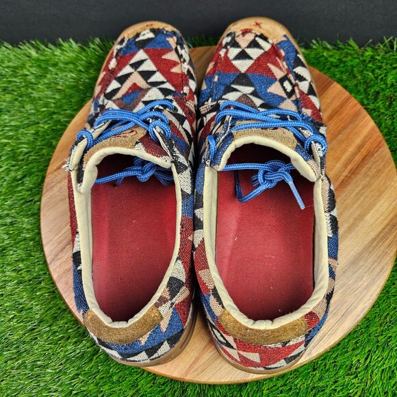 Twisted X Mens Canvas Hooey Lopers Sneakers Aztec Lace Up Size 12 M MHYC006 - Picture 7 of 11